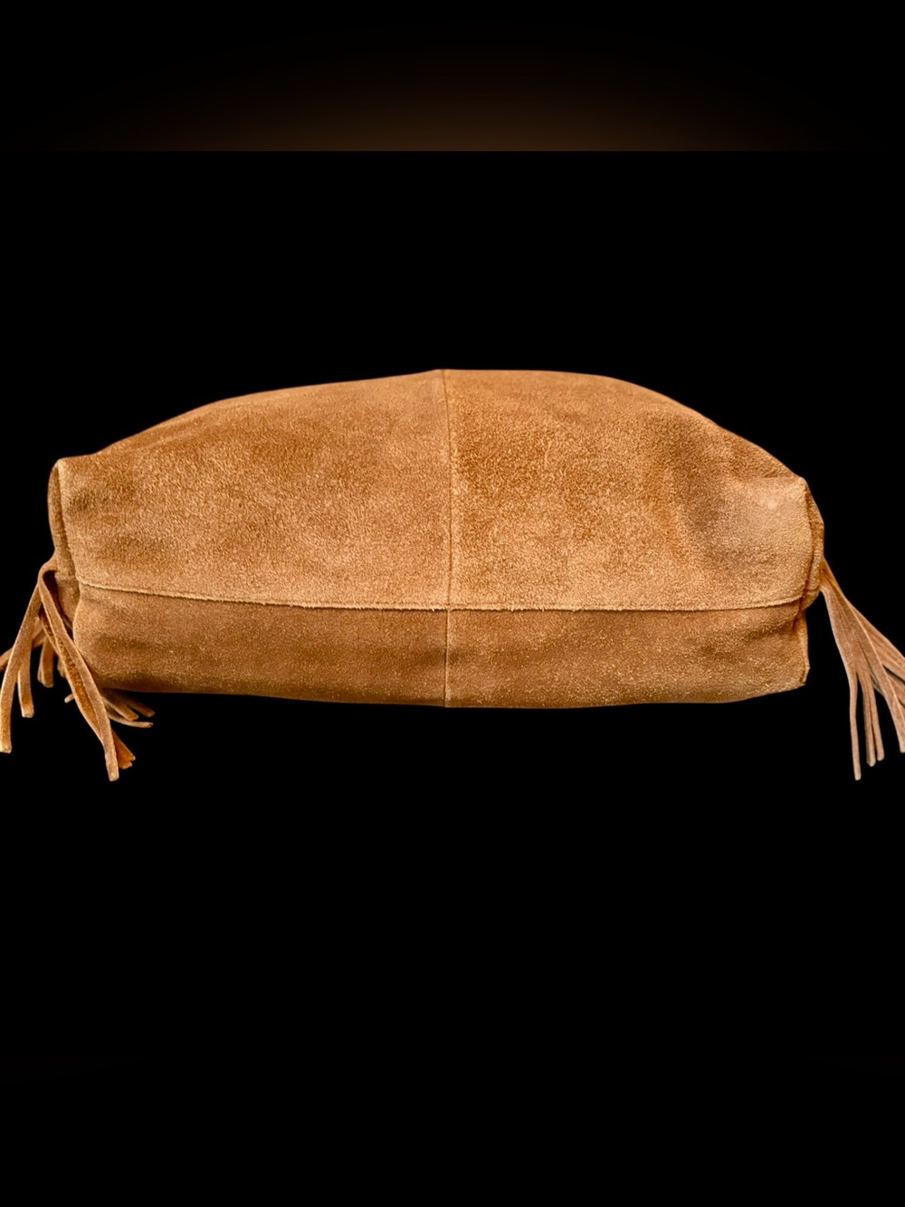 NWT Haute Hippie Suede Fringe Hobo Shoulder Bag Cognac Brown Boho Western Y2K - Picture 8 of 16